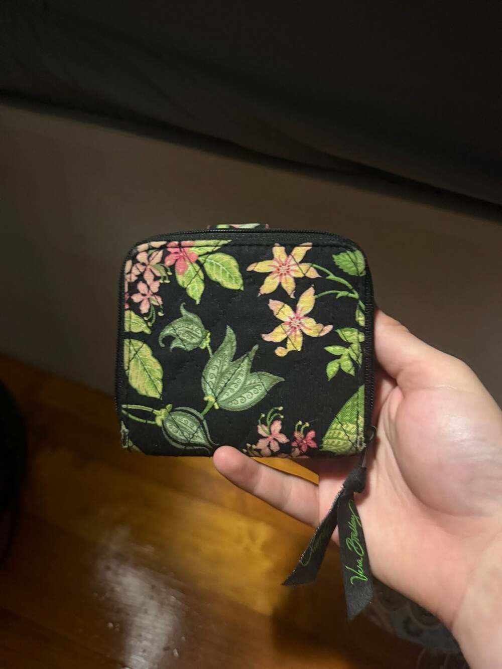 Vera Bradley Quilted Floral Pattern Zip-Around Wallet - Picture 2 of 3